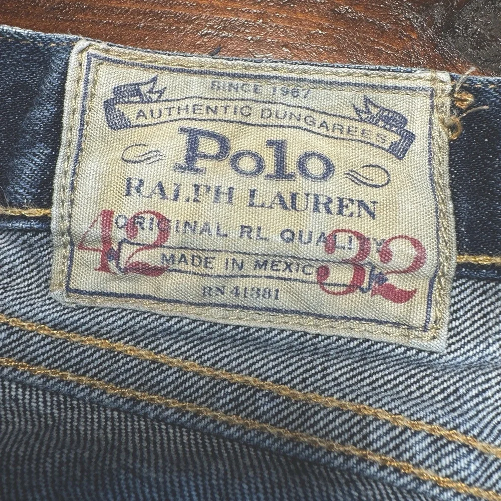 Polo Ralph Lauren Hampton Straight‎ Leg Jeans Men's 42 x 32 Blue Preppy
